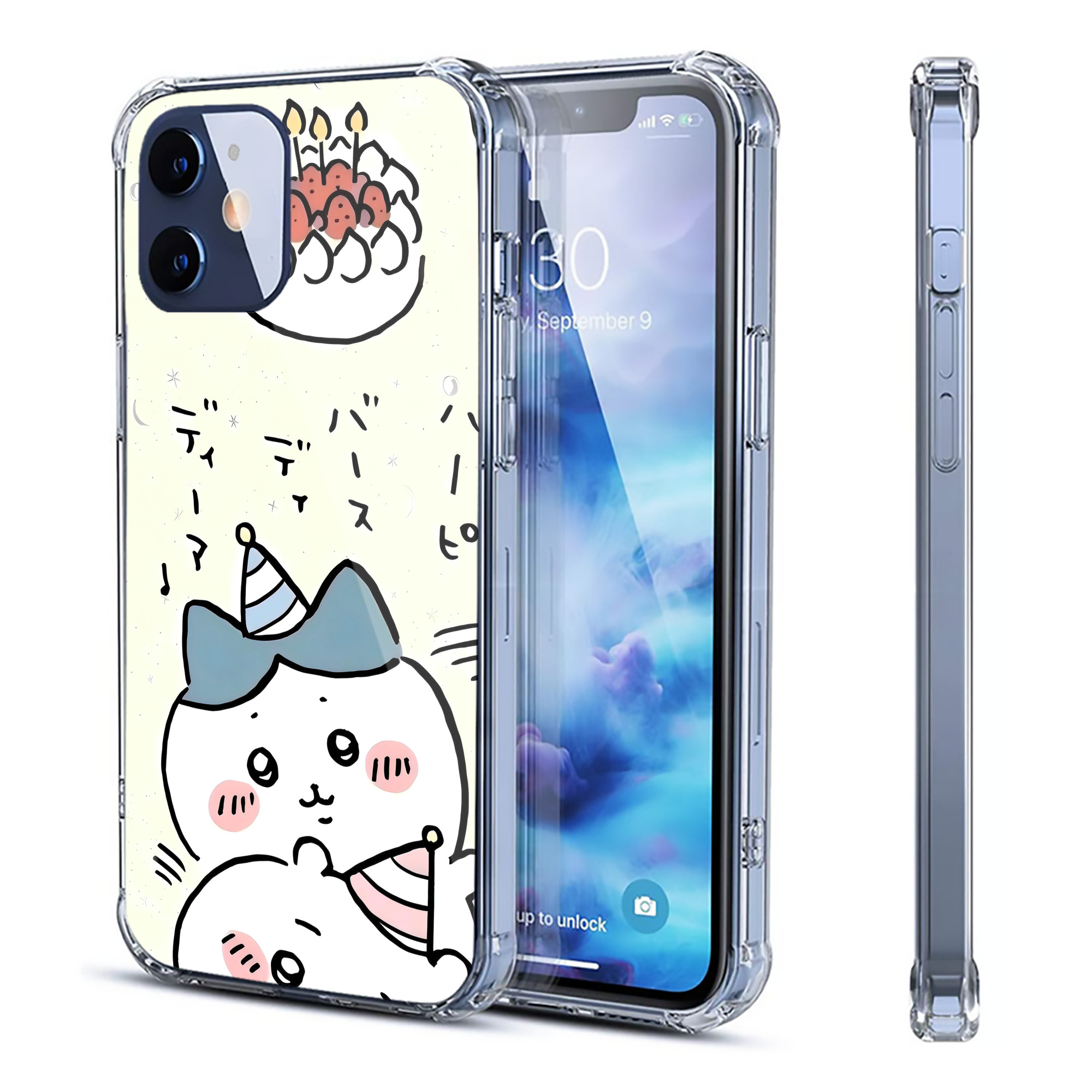 （画像用） ちいかわ Chii-kawa 【iPhone 12シリーズ対応】透明スマホケース（クリアソフトケース）